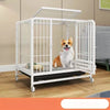Reinforced Metal Dog Crate with Integrated Toilet Area