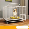 Reinforced Metal Dog Crate with Integrated Toilet Area