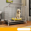Reinforced Metal Dog Crate with Integrated Toilet Area
