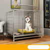 Reinforced Metal Dog Crate with Integrated Toilet Area