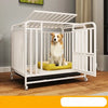 Reinforced Metal Dog Crate with Integrated Toilet Area