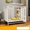 Reinforced Metal Dog Crate with Integrated Toilet Area