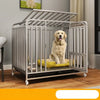 Reinforced Metal Dog Crate with Integrated Toilet Area