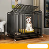 Reinforced Metal Dog Crate with Integrated Toilet Area