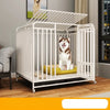 Reinforced Metal Dog Crate with Integrated Toilet Area