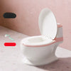 Toilet-Shaped Pet Water Bowl with Wide Opening