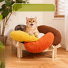 Flower-Shaped Cat & Small Dog Bed with Removable Cover and Stand