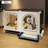 Indoor Pet Crate with Separate Toilet Tray