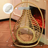 Handwoven Rattan Hanging Pet Bed with Cushion