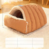 Semi-Enclosed Faux-Fur Pet Bed for Small Pets