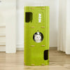 Multi-Level Cat Tree with Enclosed Hideaway and Scratching Board