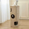 Multi-Level Cat Tree with Enclosed Hideaway and Scratching Board